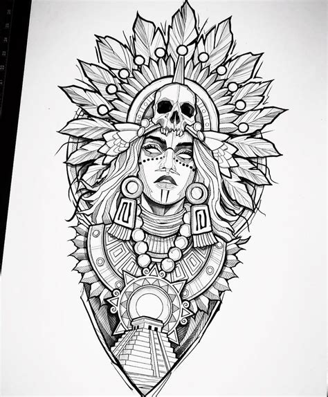 Pin by pedro antonio del real on Art Work in 2021 | Aztec tattoo designs, Indian skull tattoos ...