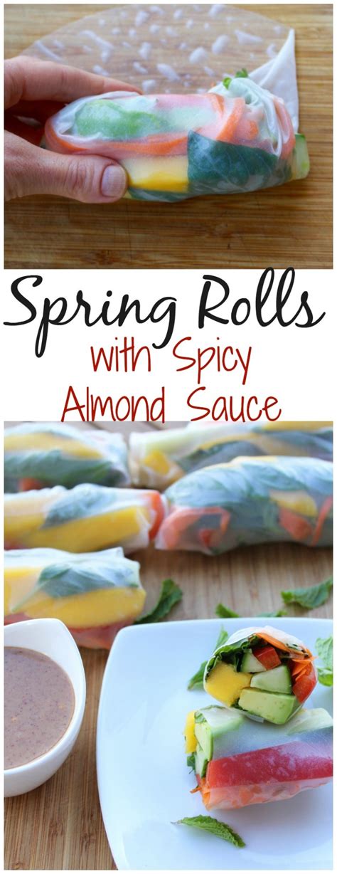 Spring Rolls with Spicy Almond Sauce - Insightful Bite