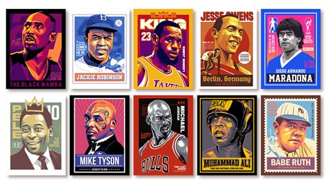 ArtStation - GREATEST SPORTS LEGENDS PART 01 | Artworks