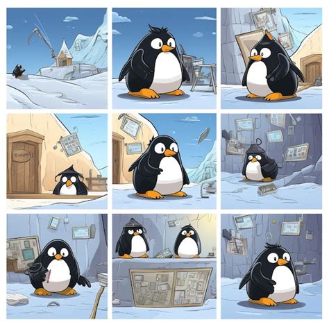 Premium AI Image | penguin white background