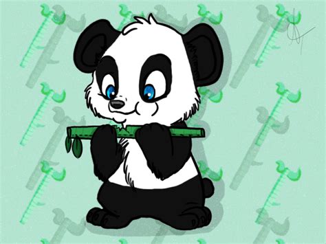 :RQ: Panda eating Bamboo by Creativepup702 on DeviantArt