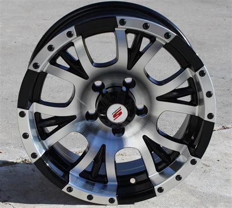 15" Aluminum Type S13 Black Trailer Wheel