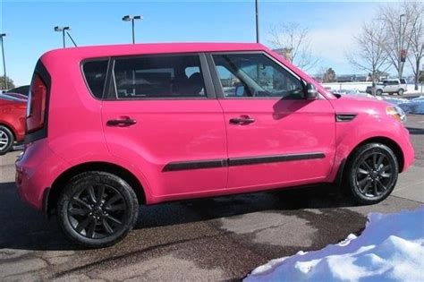 Pink Kia Soul 2013 CUSTOM PINK/CARBON FIBER WRAP Kia Soul http://www.iseecars.com Pink Cars ...