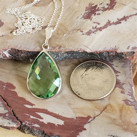 Peridot Crystal Necklace / Necklace for Women / Crystal | Etsy