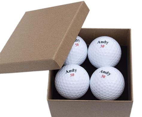 Pack of 4 Personalised Golf Balls, Gift for Golfer: Amazon.co.uk: Handmade