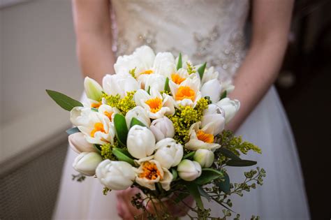 White Daffodil Bridal Bouquet