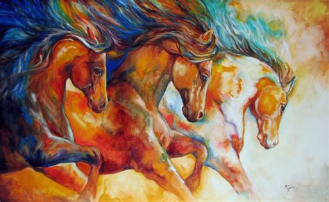 Daily Paintings ~ Fine Art Originals by Marcia Baldwin: WILD HORSE RUN ~ 60" X 36" ~ Available ...