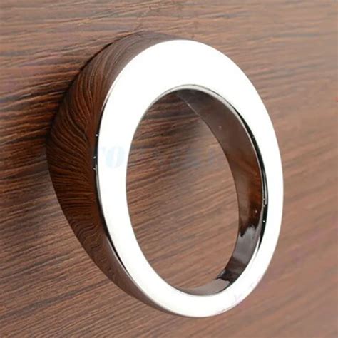 16mm modern simple round furniture handles 16mm shiny silver drawer shoe cabinet knobs pulls ...