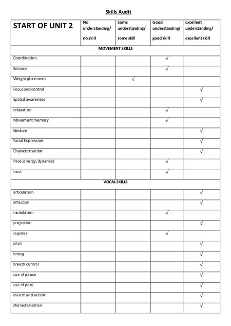 Skills Audit Chart at All_3