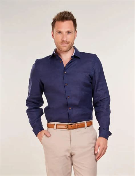 Actualizar 84+ imagen blue linen shirt outfit - Abzlocal.mx