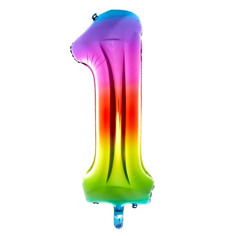 Buy Giant Rainbow Number 1 Foil Helium Balloon - DEFLATED for GBP 6.99 | Card Factory UK