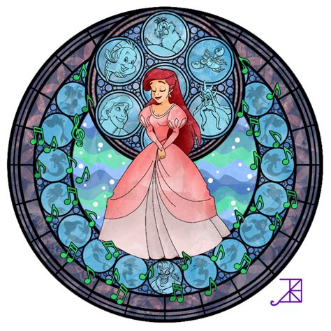 Ariel Stained Glass - Disney Princess Fan Art (31394803) - Fanpop