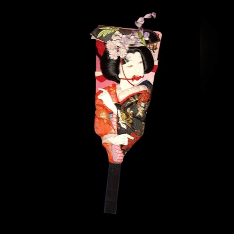 Art | Japanese Hagoita Paddle Geisha On Back Handpainted Symbols And K ...