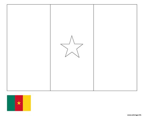 Coloriage drapeau cameroun pays afrique centrale - JeColorie.com