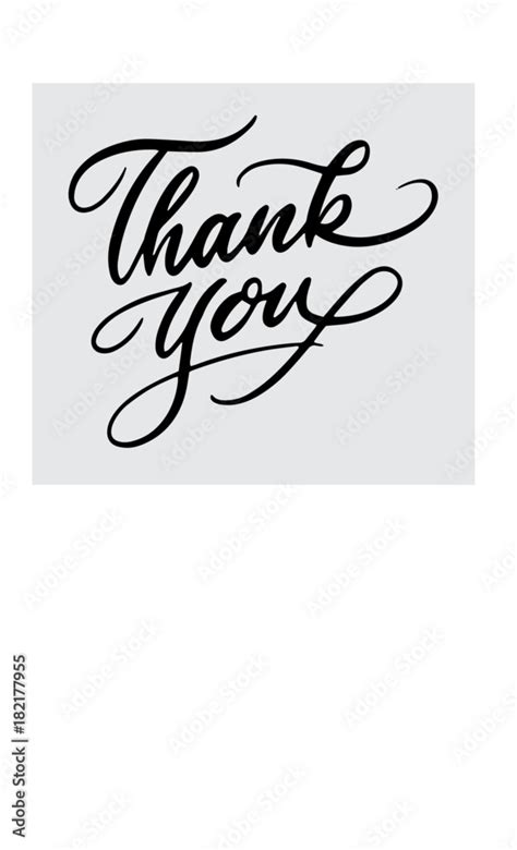 thank you handwriting typography. Good use for logotype, symbol, cover label, product, brand ...