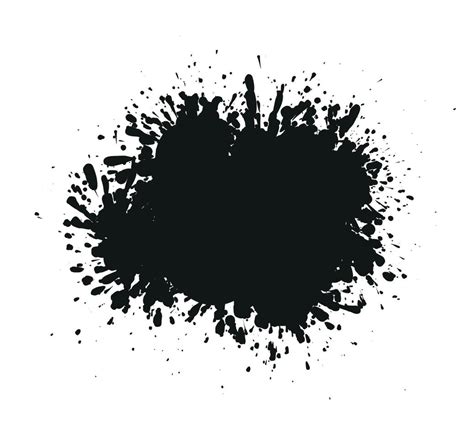 Abstract black Ink splash background, grunge vector design template - paint brush 13970912 ...