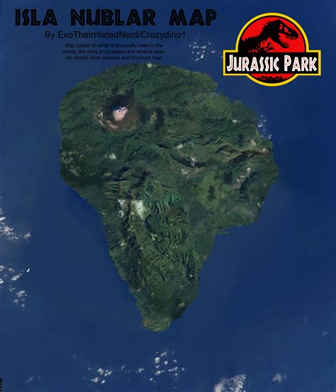 Isla Nublar Satellite Map : r/JurassicPark