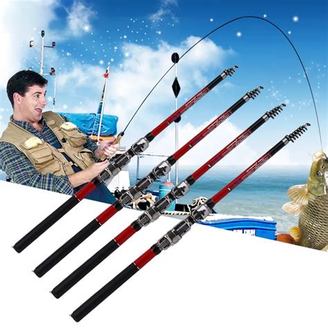 Newest Ultra Light Telescopic Fishing Rod Pole Portable Fishing Pole Fishing Accessories 1.8M/2 ...