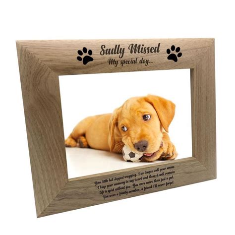 Sadly Missed Dog Remembrance Memorial Wooden Photo Frame | eBay | Dog remembrance, Photo frame ...