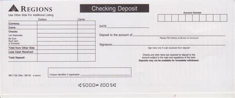 Printable Regions Bank Deposit Slip Free Printable Template Cash Deposit Slip Template Word ...