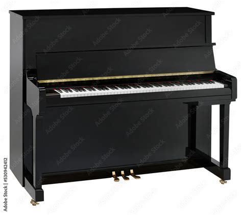 Piano upright spinet with clipping path. Stock Photo | Adobe Stock