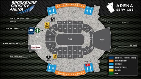 Arena Map - Brookshire Grocery Arena