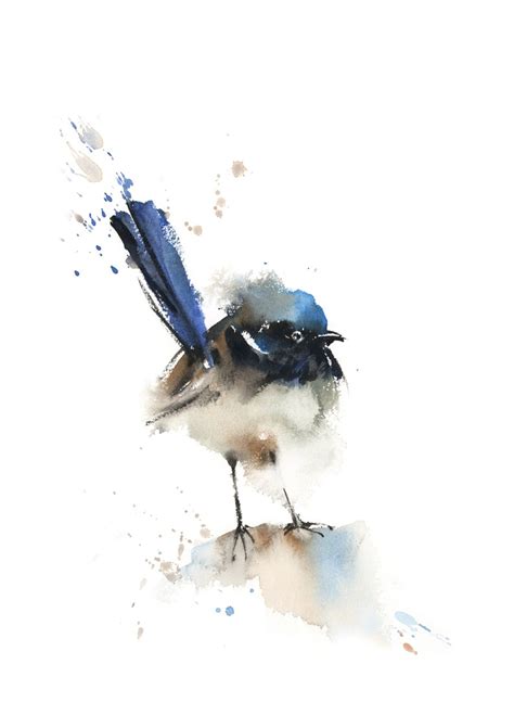 Wren Bird Watercolor Art Print Bird Giclee Painting Bird | Etsy