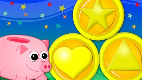 piggy bank shapes | learn shapes | shapes song | nursery rhymes | kids ...