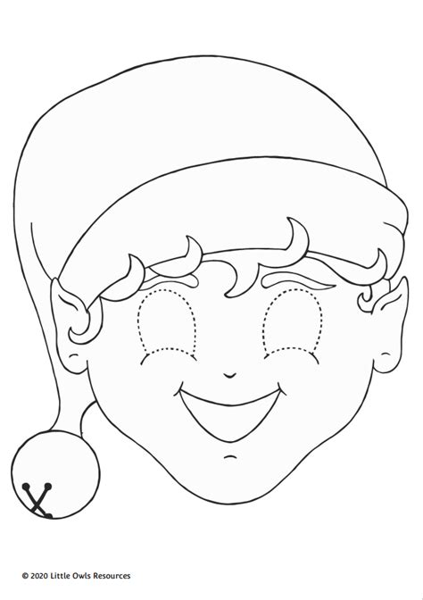 Christmas Printable Masks - Full-Color and Coloring versions included by Teach Simple