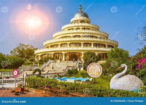 Bangalore, India - 08.012023: Ashram of Hindu Spiritual Master Sr Sri ...