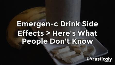 Emergen-c Drink Side Effects ~ Here's What You Should Know