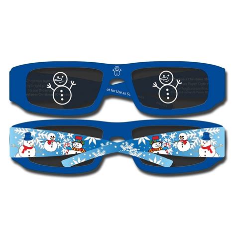 Holiday Specs Assorted One Size Fits All Plastic 3d Christmas Glasses ...