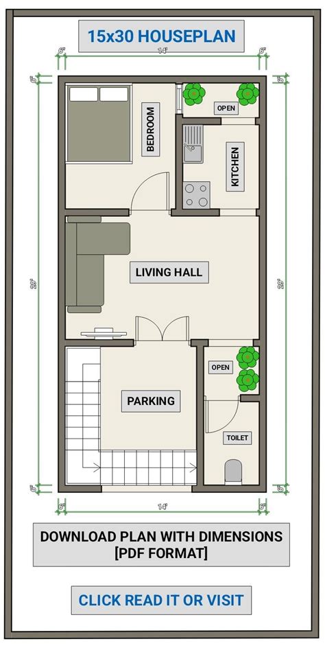 15x30 Plan | 15x30 Feet House Design | 15x30 Ghar Ka Naksha | 15 by 30 ...