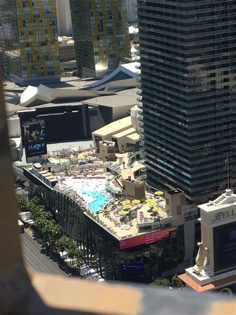 Cosmopolitan hotel pool View from the Eiffel Tower Las Vegas ...