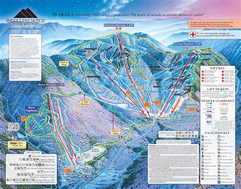 Smugglers Notch Trail map Big Mountain, Mountain Travel, Jeffersonville, Mountain Pictures, Ski ...