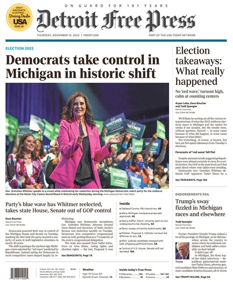 Detroit Free Press on Twitter: "A look at the front page of today's ...