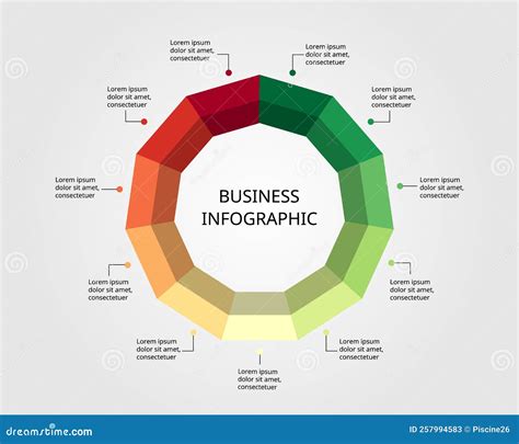 Hendecagon Shape Template for Infographic for Presentation for 11 ...