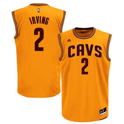 adidas Kyrie Irving Cleveland Cavaliers Gold Replica Alternate Jersey