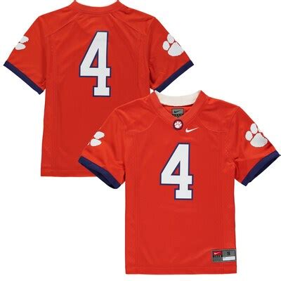 Youth Nike #4 Orange Clemson Tigers Replica Football Jersey | Clemson ...