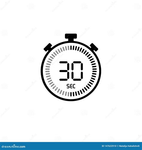 The 30 Seconds, Stopwatch Icon, Digital Timer. Clock Watch, Timer ...