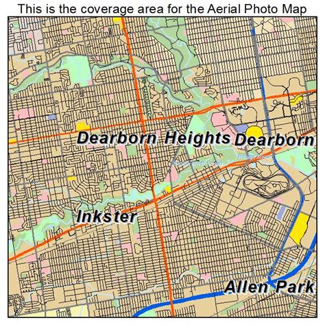 Aerial Photography Map of Dearborn Heights, MI Michigan