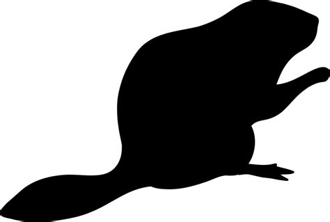 Beaver silhouette animal nature. 17182295 Vector Art at Vecteezy