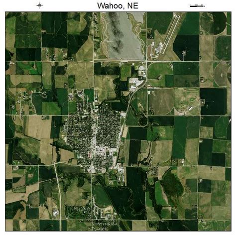 Aerial Photography Map of Wahoo, NE Nebraska