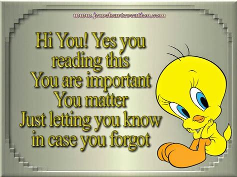 heyyou.jpg (960×720) | Tweety bird quotes, Friends quotes, Bird quotes