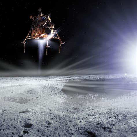 Apollo 11 Moon Landing, Computer Artwork Photograph by Detlev Van ...