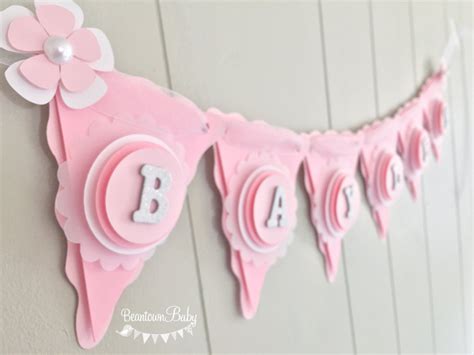 Light Pink Baby Shower Banner Pink Baby Shower Banner Baby