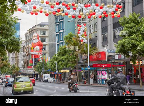 Queen Street Christmas decorations, Auckland, New Zealand Stock Photo - Alamy