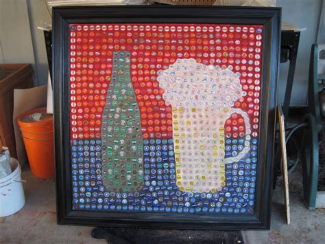 Confessions of a tile Smasher: Bottle Cap Mosaic!