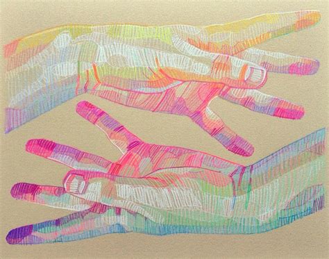 Prismatic Sketches of Hands and Faces by Lui Ferreyra — Colossal