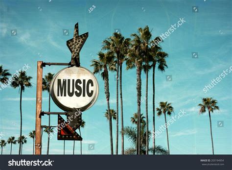 Aged Worn Vintage Photo Music Sign Stock Photo 203194954 | Shutterstock